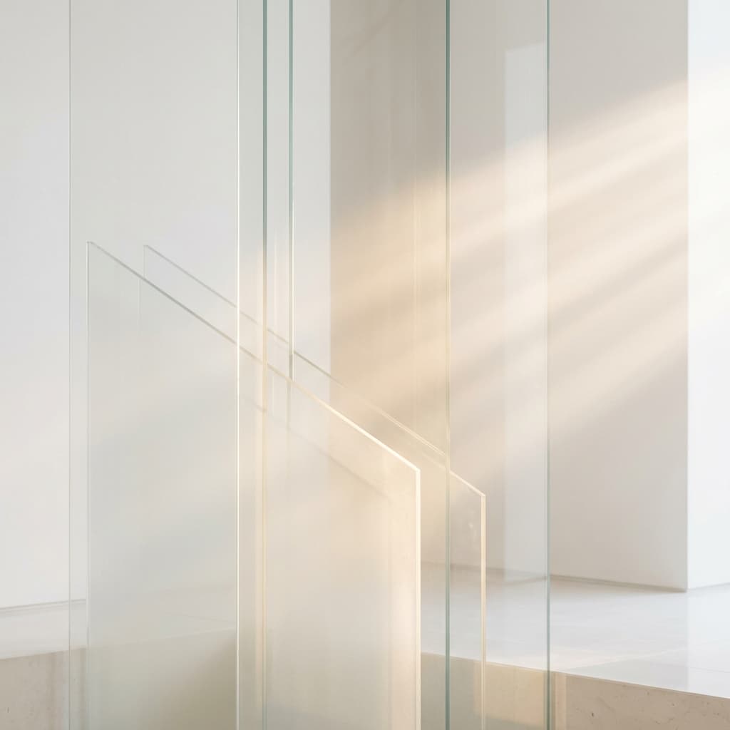 Sweeping modern architecture opening toward a clear sky — vision, reflection, and long-term thinking